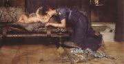 Sir Lawrence Alma-Tadema,OM.RA,RWS An Earthly Paradise painting